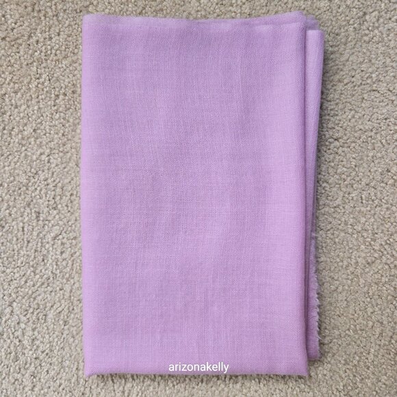 Lavender Cashmere Scarf Lightweight Diamond Weave - Picture 13 of 13